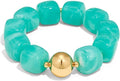 Multicolor Chunky Beaded Bracelet for Women Bold Acrylic Resin Stretch Bracelet Summer Beach Statement Bracelets Trendy Elastic Bangle Jewelry